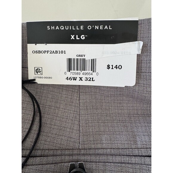 Shaquille O’Neal XLG Gray Plaid Men's Stretch Classic Fit Suit Pants 46W-32L - Picture 11 of 12